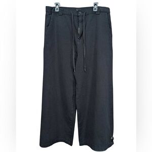 Hudson wide leg  drawstring trouser crop pants 34 black  NWOT